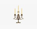 Antique Candlestick With Candles 05 Modelo 3D