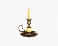 Antique Candlestick With Handle 3D 모델 