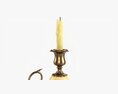 Antique Candlestick With Handle 3D模型