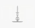 Antique Candlestick With Handle 3D 모델 
