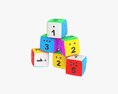 Baby Cubes Soft With Numbers 01 3D 모델 