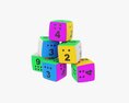 Baby Cubes Soft With Numbers 01 Modelo 3d