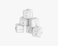 Baby Cubes Soft With Numbers 01 3d model