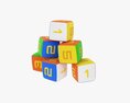 Baby Cubes Soft With Numbers 02 Modelo 3d