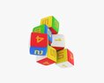 Baby Cubes Soft With Numbers 02 Modello 3D