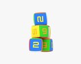 Baby Cubes Soft With Numbers 02 3d model