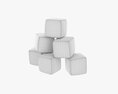Baby Cubes Soft With Numbers 02 3D 모델 