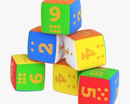 Baby Cubes Soft With Numbers 03 Modèle 3D