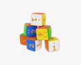 Baby Cubes Soft With Numbers 03 3d model