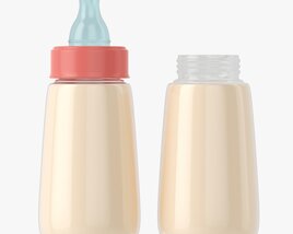 Baby Milk Bottle With Dummy 3D model