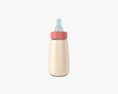 Baby Milk Bottle With Dummy Modello 3D
