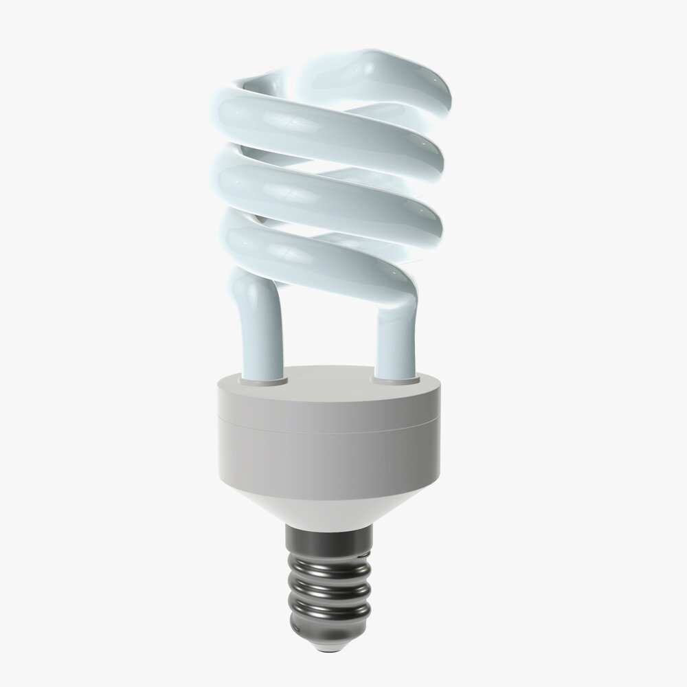 Compact Fluorescent Light Bulb 2 Modelo 3d
