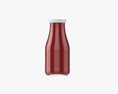 Barbecue Sauce In Glass Bottle 01 3D 모델 