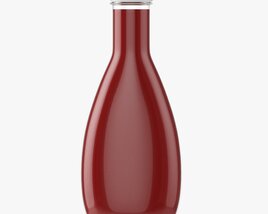 Barbecue Sauce In Glass Bottle 03 3D model