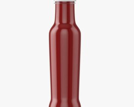 Barbecue Sauce In Glass Bottle 05 3D 모델 