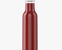 Barbecue Sauce In Glass Bottle 06 3D model