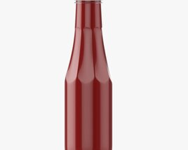 Barbecue Sauce In Glass Bottle 07 3D 모델 