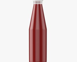 Barbecue Sauce In Glass Bottle 10 3D 모델 