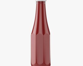 Barbecue Sauce In Glass Bottle 12 3D 모델 