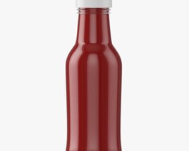 Barbecue Sauce In Glass Bottle 13 3Dモデル