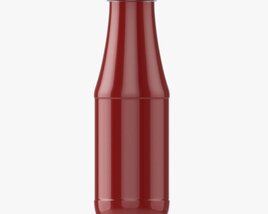 Barbecue Sauce In Glass Bottle 15 3D model