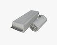 Blank Package With Sponge Cake Roll Mock Up 3D модель