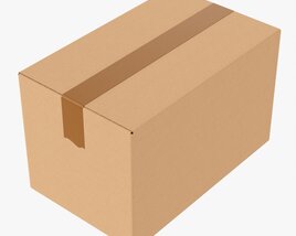Box Sealed With Tape Mockup 01 Modèle 3D