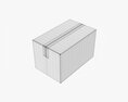 Box Sealed With Tape Mockup 01 Modèle 3d