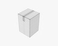 Box Sealed With Tape Mockup 02 3D модель