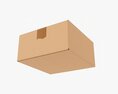 Box Sealed With Tape Mockup 04 3D模型