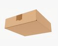 Box Sealed With Tape Mockup 05 3D模型