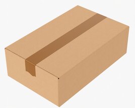 Box Sealed With Tape Mockup 06 Modèle 3D