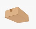 Box Sealed With Tape Mockup 06 3D модель