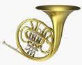 Brass Bell French Horn Modello 3D