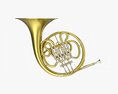 Brass Bell French Horn Modèle 3d