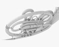 Brass Bell French Horn Modello 3D