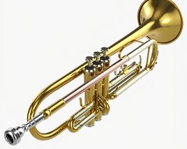 Brass Bell Trumpet 3D 모델 