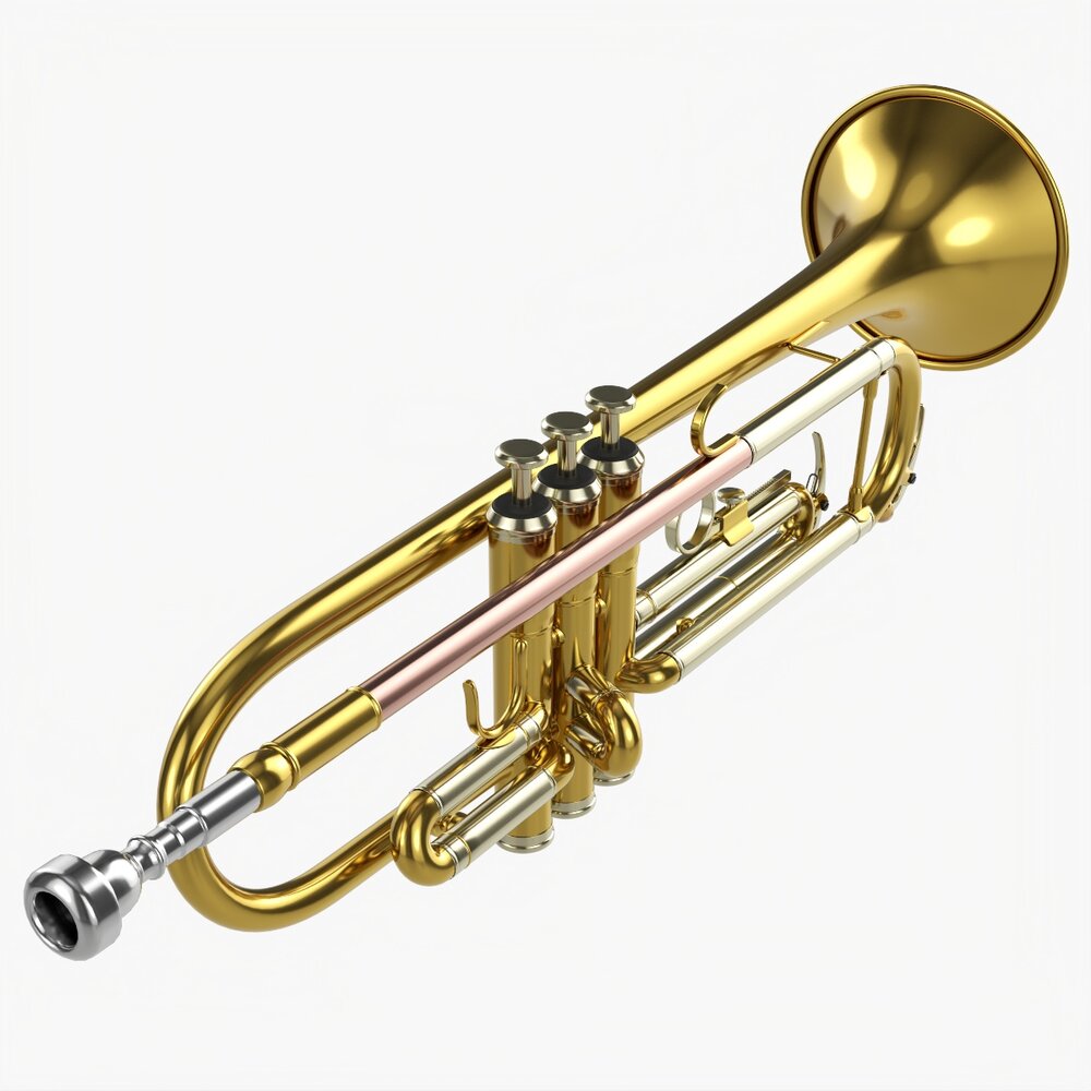 Brass Bell Trumpet 3D模型
