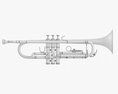 Brass Bell Trumpet Modello 3D