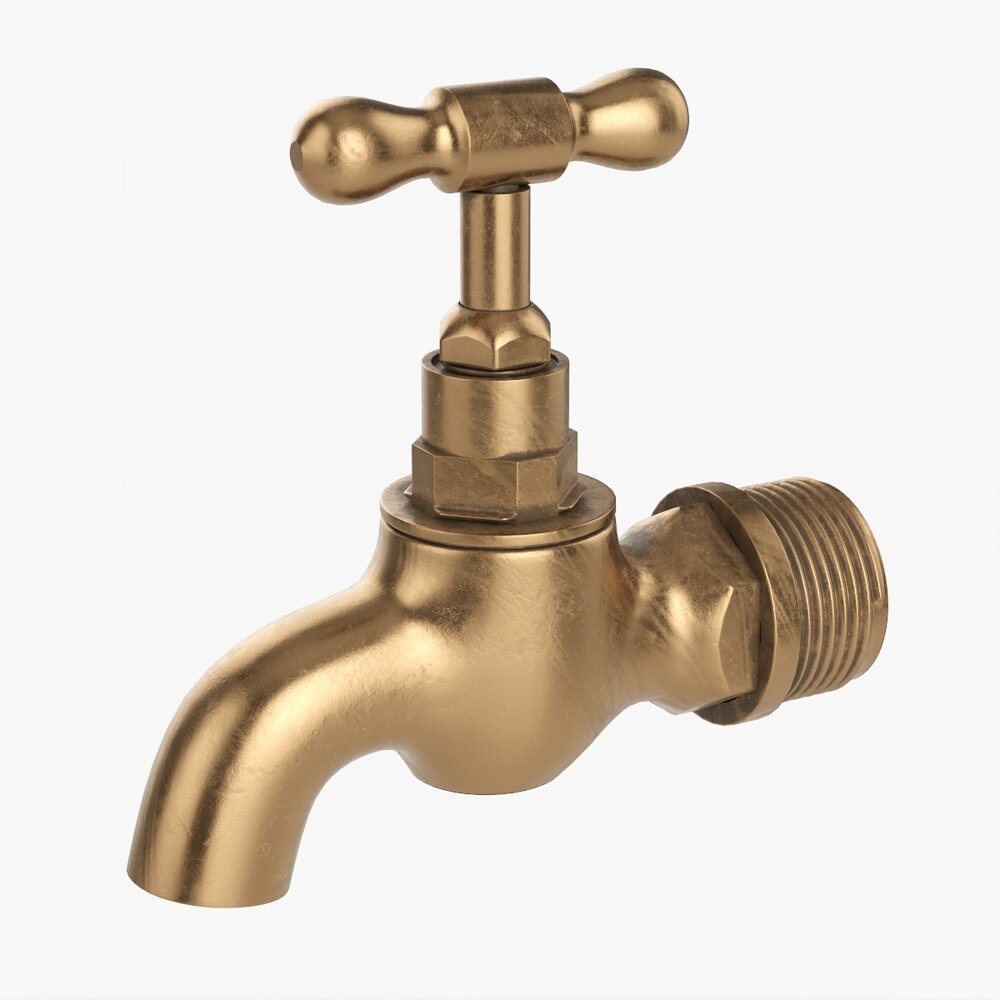 Brass Faucet 3D-Modell