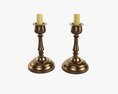 Candlestick Pair With Candles 3D模型