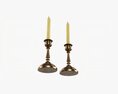 Candlestick Pair With Candles 3D 모델 