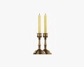 Candlestick Pair With Candles Modelo 3D