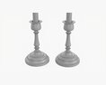 Candlestick Pair With Candles Modelo 3D