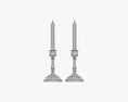 Candlestick Pair With Candles 3D模型