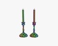 Candlestick Pair With Candles 3Dモデル