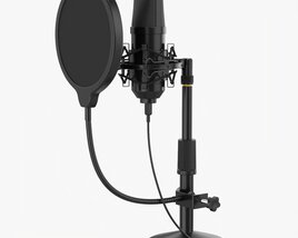 Cardioid Microphone With Stand Usb 3Dモデル
