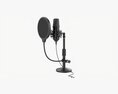 Cardioid Microphone With Stand Usb Modelo 3d
