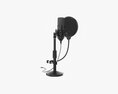 Cardioid Microphone With Stand Usb 3d model