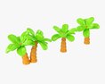 Cartoon Palm Trees 3D模型